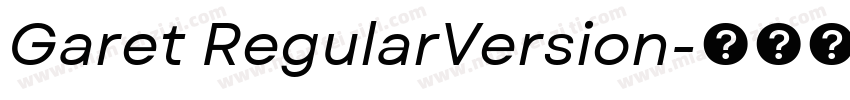 Garet RegularVersion字体转换